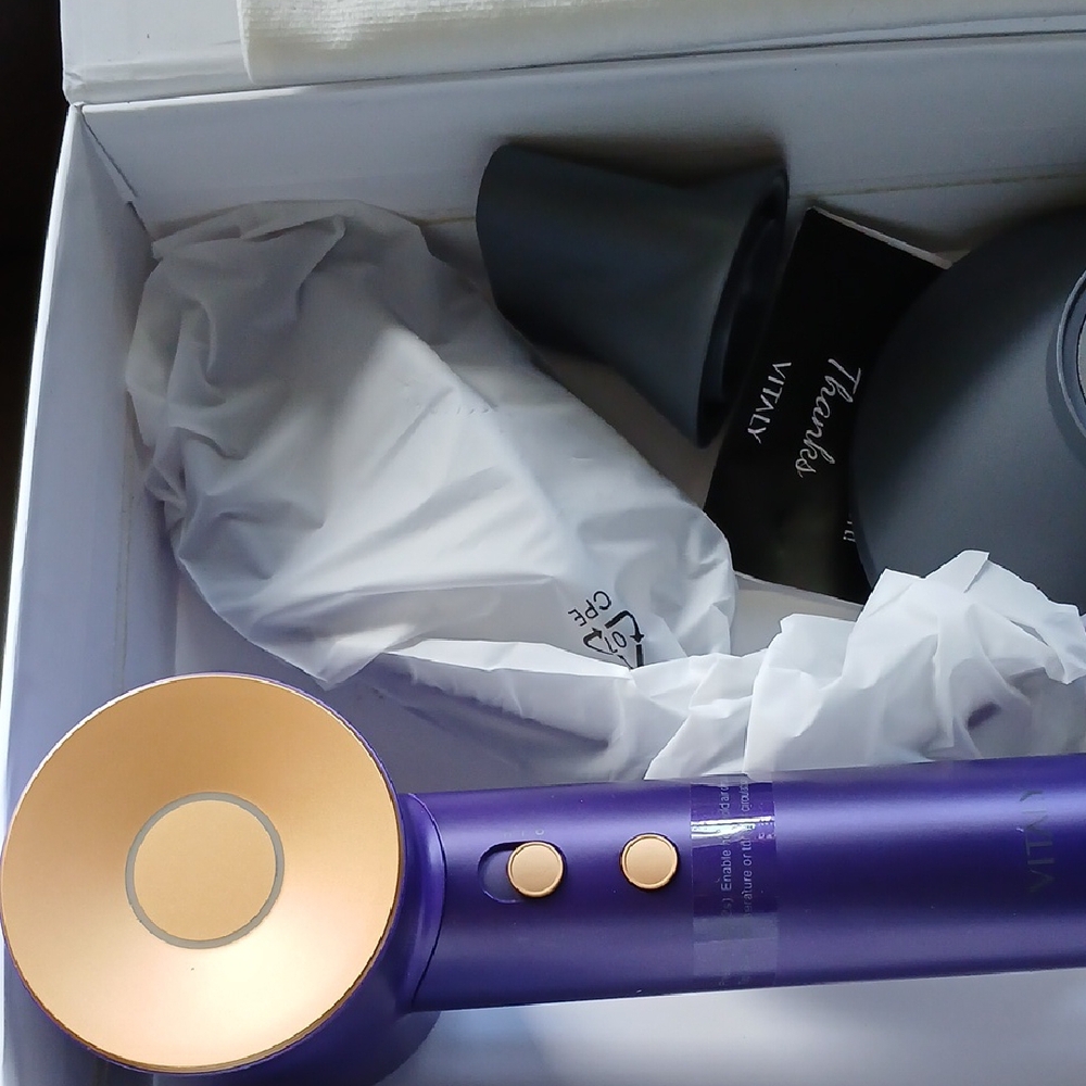 VITALY Purple and Gold Hair Dryer.   D